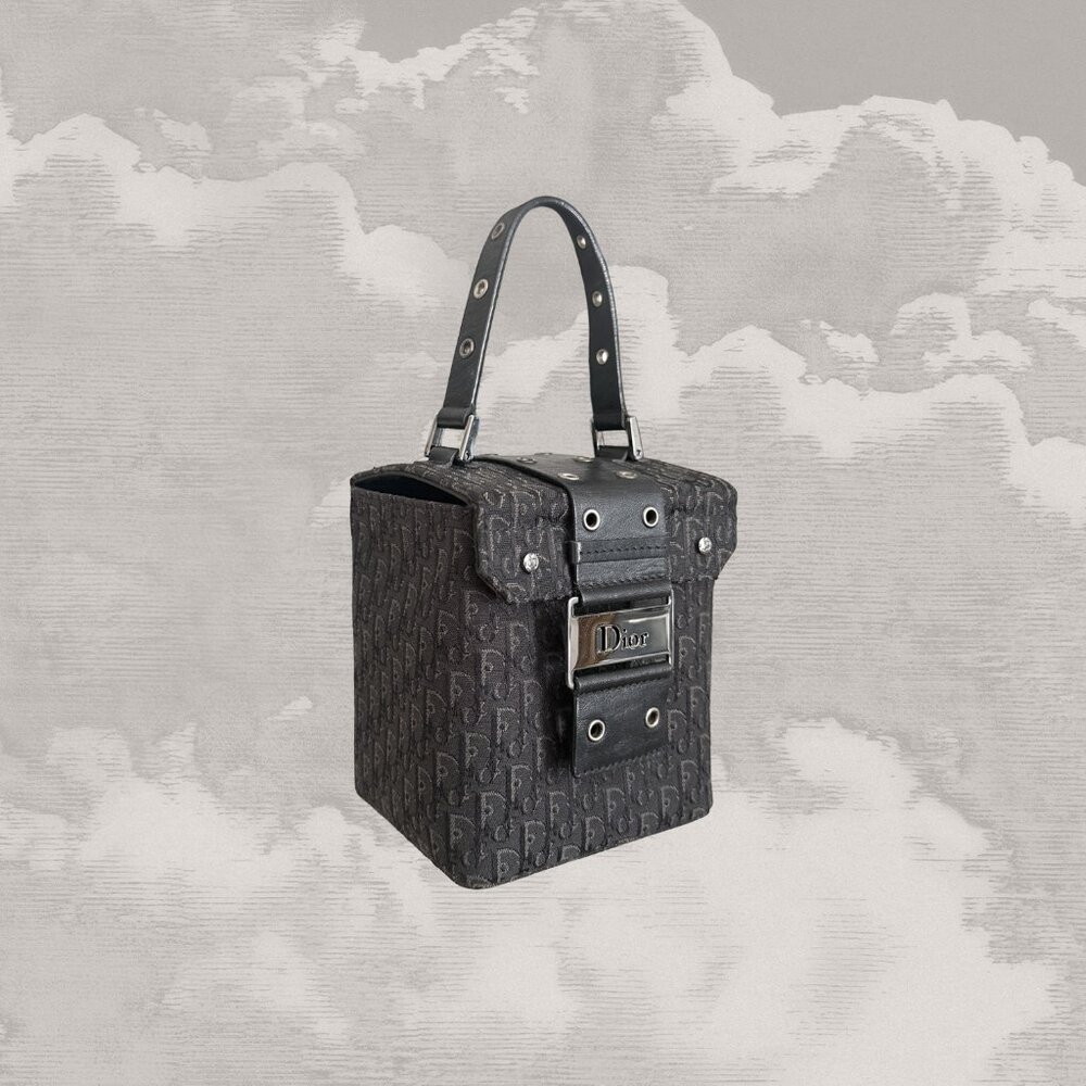 CHRISTIAN DIOR Y2K Galliano diorissimo canvas street chic vanity trotter bag